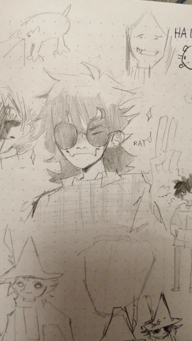 since i wont post till monday heres a tiny thread of my sketchbook/messy doodles
1/2 