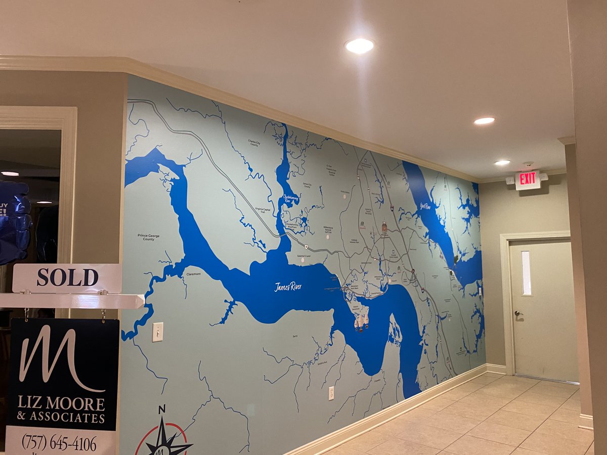 Image360NN's tweet photo. Liz Moore and Associates Property Management have a freshly wrapped wall! Be sure to check them out for any real estate or property management needs! #graphics #wallwrap #wallwraps #signs #displays #map https://t.co/rIAFM3IgK4
