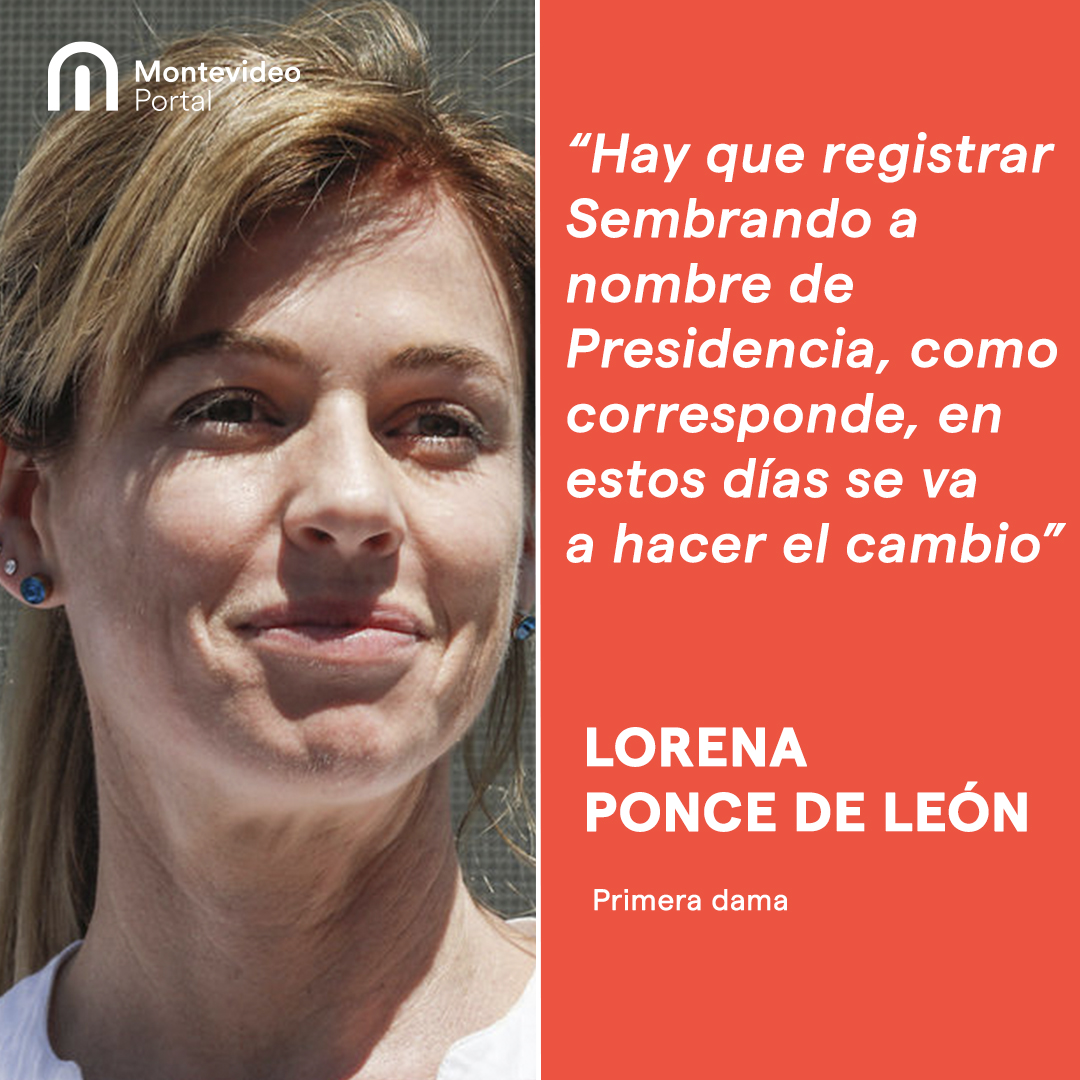 portalmvd's tweet image. LORENA PONCE DE LEÓN: "HAY QUE REGISTRAR SEMBRANDO A NOMBRE DE PRESIDENCIA, COMO CORRESPONDE, EN ESTOS DÍAS SE VA A HACER EL CAMBIO" 

A su vez, aseguró que el programa seguirá funcionando en la órbita de OPP, "es un programa de Presidencia y seguirá funcionando como hasta hoy".