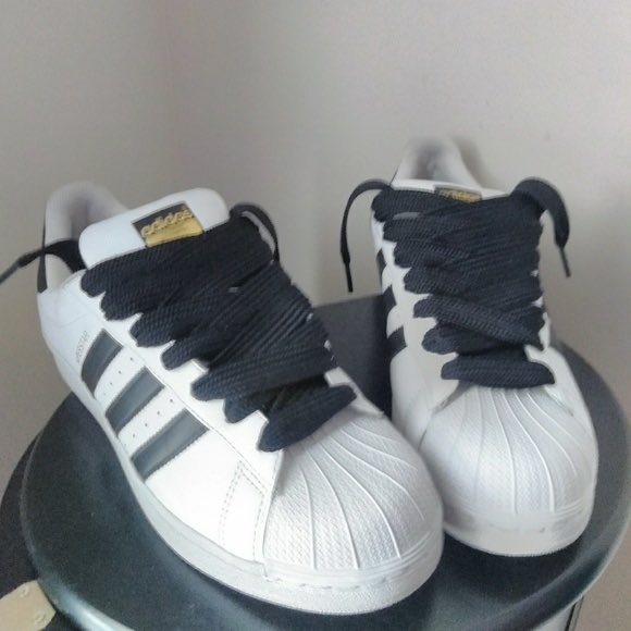 shell toes with fat laces