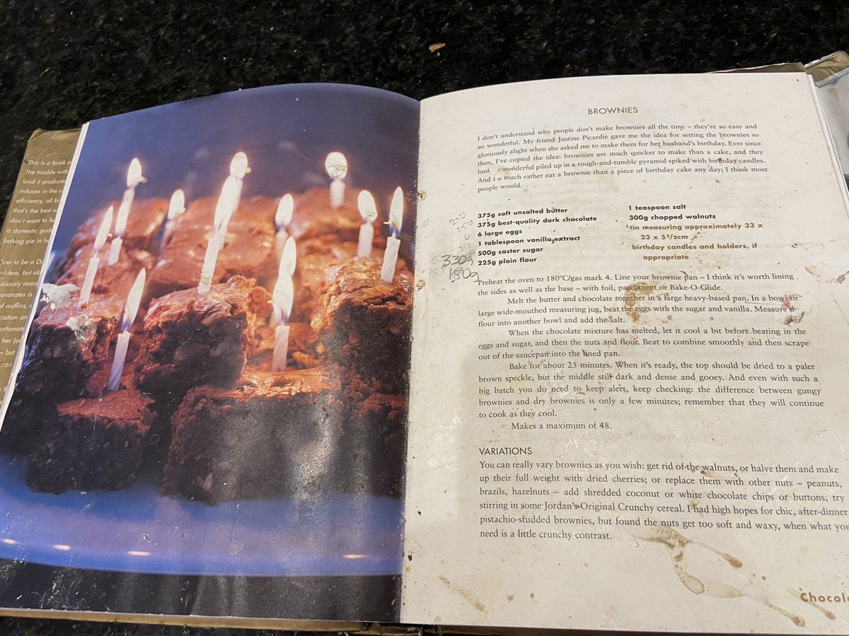 caavern's tweet photo. @Nigella_Lawson @Nikki_ONeill You can probably guess which recipe my family would suggest… #brownies #favouriterecipe https://t.co/ur8w8ZPHhc