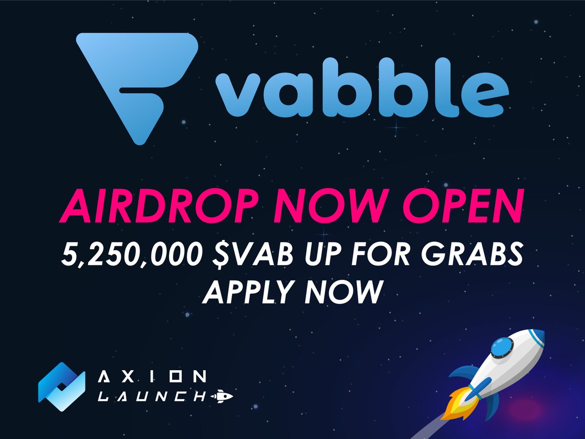 axion_network's tweet photo. Get your hands on a share of 5,250,000 $VAB tokens via an exclusive Airdrop for #Axion stakers , from the guys at @VabbleApp 

Current value is over $147,000! 

APPLY NOW  >> https://t.co/EtLUXaUUjJ

#airdrop #axn #axionlaunch #vabble #eth #btc https://t.co/5w6KBbCcgi