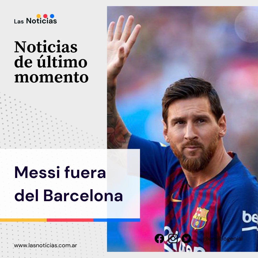 YamiTissera's tweet photo. ⚽️ MESSI FUERA DEL BARCELONA‼️
👉🏻 https://t.co/nIP1a1qFTU
#MessiSeVa #Messi #Barcelona https://t.co/Qy5bMaBlzH