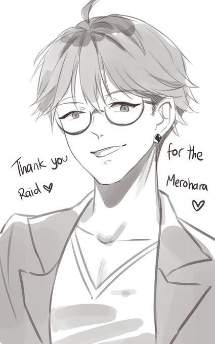 ty for the raid @merohara021 always so happy whenever you raid TvT! &lt;3 and you are always so so sweet &lt;3 