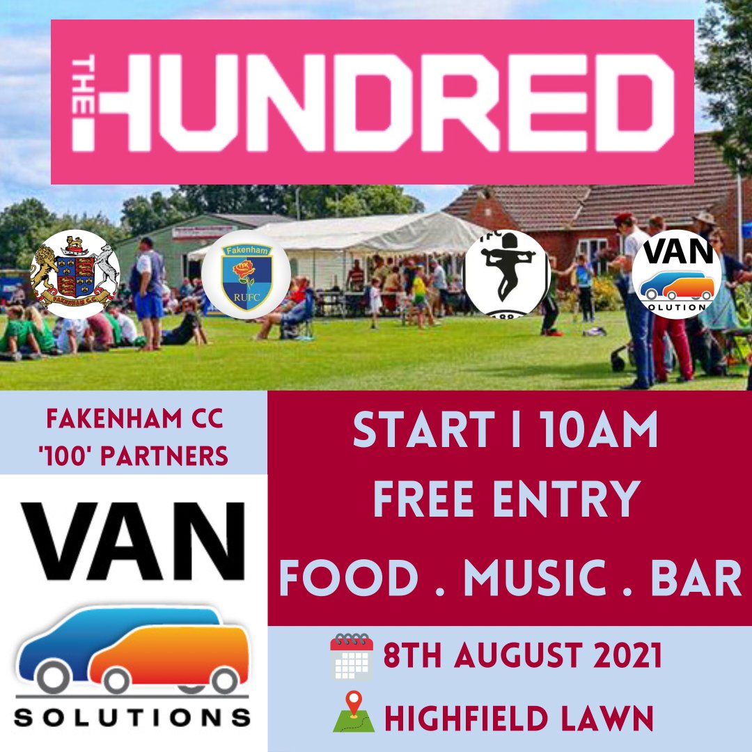 Fakenham CC 🏏 on Twitter "This Sunday to celebrate the new Hundred