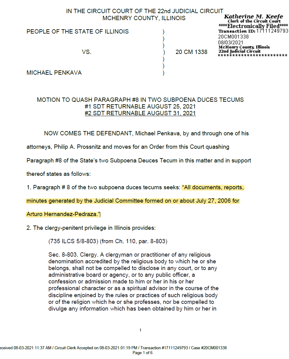 Mark_J_ODonnell's tweet photo. Summer Legal Olympics Update

In Chicago, lawyers for Jehovah's Witness elder Colin Scott issued a motion to Quash the subpoena for the judicial hearing of convicted abuser Arturo Hernandez-Pedraza

Scott &amp; a 2nd elder face up to 1 year in prison for covering up 11+ yrs of abuse. https://t.co/bXAEGSltEC