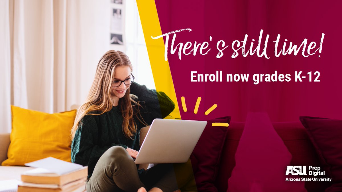 asuprepdigital's tweet photo. We are accepting full-time and part-time students in all grades K–12. Enroll now: https://t.co/DB86HpAohP https://t.co/Xbli2iOH8M
