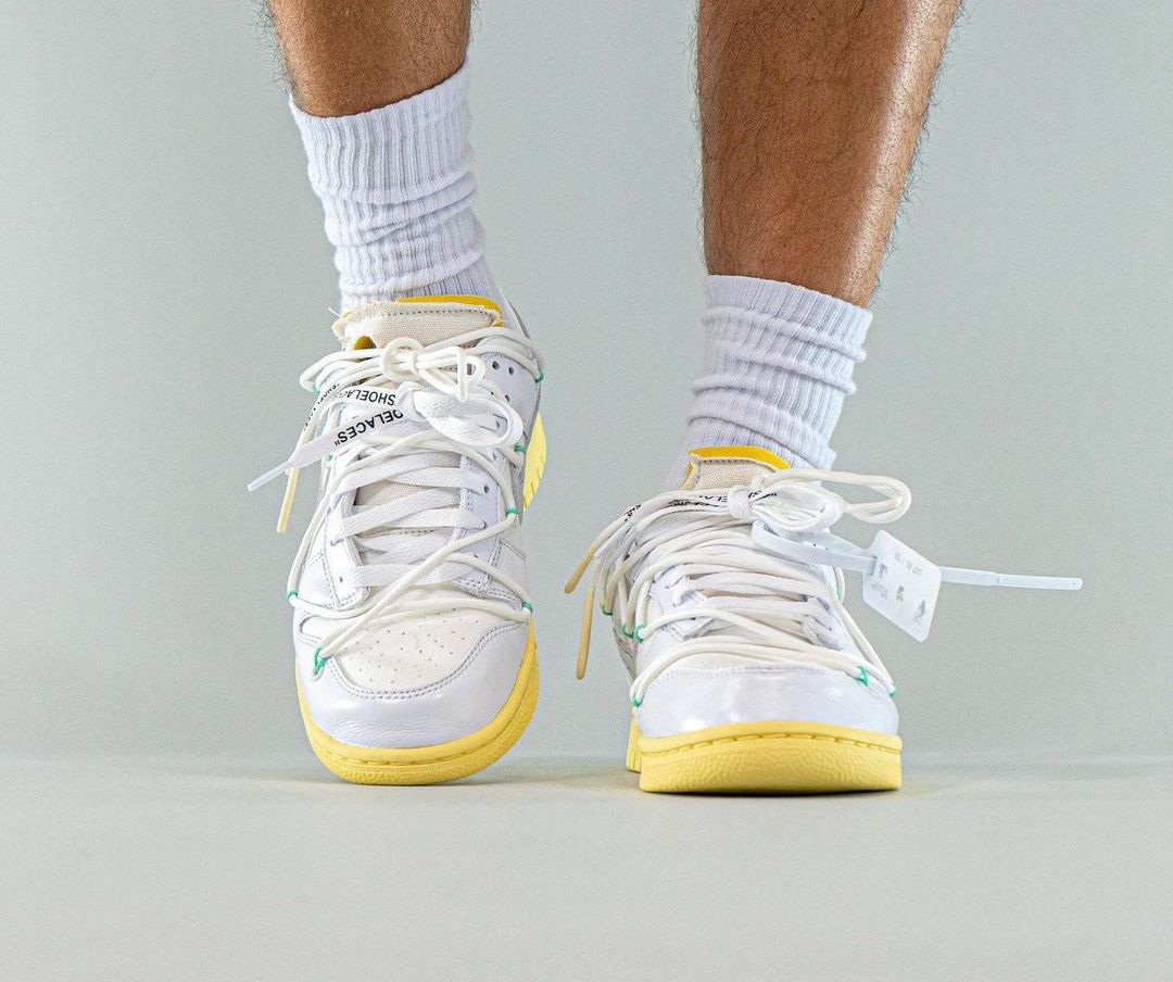 off white lot 1 on feet