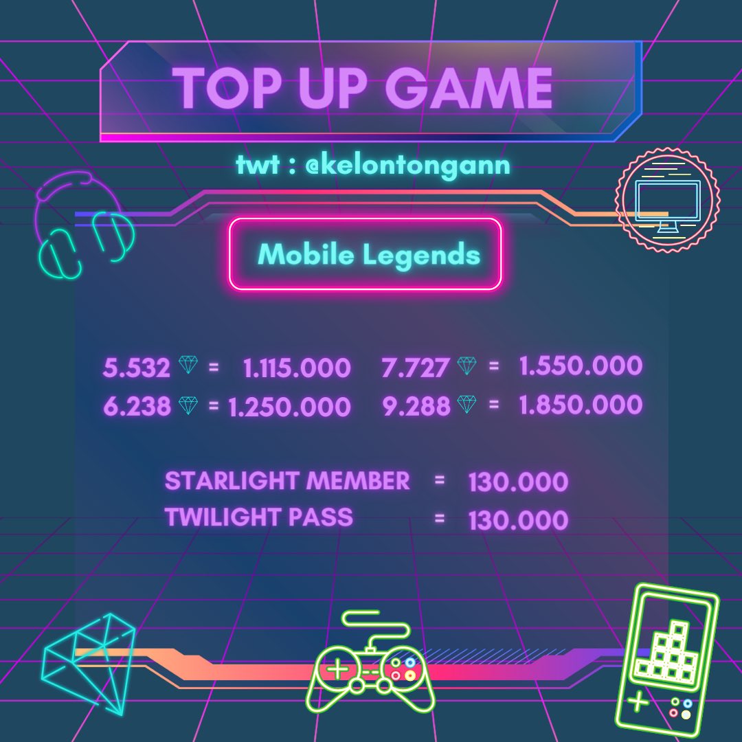 wts diamond / dm ml murah

- Legal 100%
- Via ID &amp; Server
- Payment via Ovo, Dana, Gopay, LinkAja, Qris, ShopeePay, Pulsa (+ 2.500)
- Proses 10-120 menit (bisa lebih cepat/lambat tergantung antrian Max 24 Jam)

t. jual top up game mobile legend #zonauang