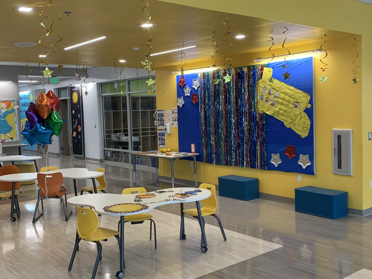 AnneEMoncureES's tweet photo. We challenged our pods to decorate their areas for the new year.  Take a look at this creativity!  It’s going to be a great year! @AnneEMoncureES @SCPSchools https://t.co/IBIQSvhZ3R