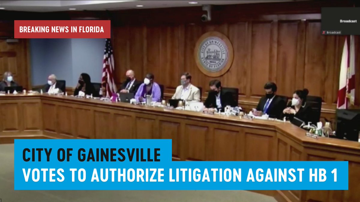 BREAKING NEWS: The city of Gainesville just voted to file litigation against House Bill 1!
