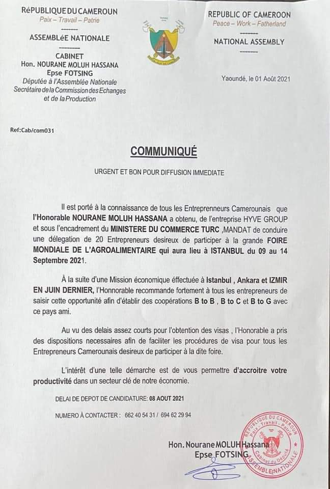 La parlementaire Nourane organise un voyage d’affaire en Turquie