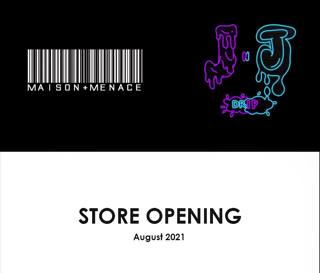 prezijam's tweet photo. jnj drip x maison menace calgary store
opening. saturday august 7 at 11 am. located in TD CORE mall. https://t.co/PhNjEgXqbd