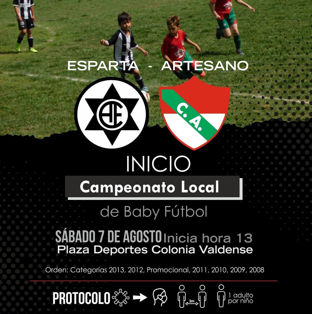 ClubEsparta's tweet photo. Comienza a rodar la pelota en el #FútbolInfantil.
Éxitos 💪🏼⚽️⚽️ https://t.co/7jFD5HislJ