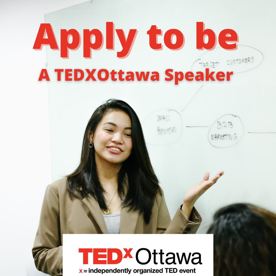 Tell your friends! TEDXOttawa speaker applications are open for our fall event. 

Learn more and apply: tedxottawa.ca/apply-to-speak

#ottawa