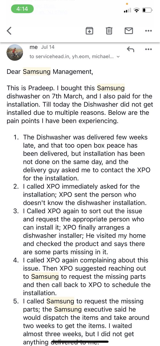 pradeep87508709's tweet image. Pathetic customer support from @SamsungUS @XPOLogistics #badcustomersupport