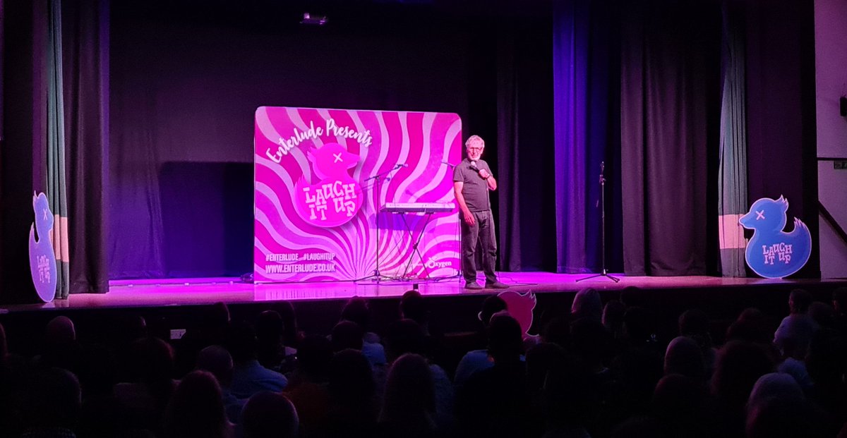 Enterlude_UK's tweet photo. A real life 'Laugh It Up' comedy night with 400 real people all enjoying themselves in Rugby.
Huge thanks to @KarenBayley @IanStone @FrizFrizzle @RobColeman100 & @EdGambleComedy
Plus the @BENNHallRugby
Team.
It was wonderful to witness let alone create.
#laughitup #enterlude https://t.co/b4pJb9gKFM