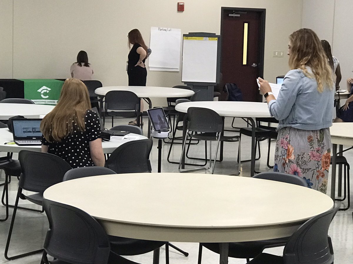 kimdennis_10's tweet photo. Year 2 of Induction started the year setting the foundation for their PLCs and utilizing @swivl and @TeachingChannel as tools to assist with setting and sharing progress on SMART goals. #cmcssinduction https://t.co/lO47n020Tq