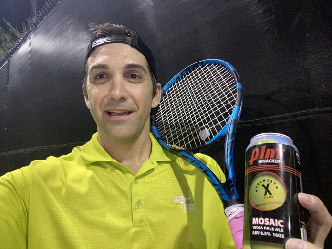 I am hearing today is #NationalIPADay So here is a picture of me, after playing tennis last night, about<a href="/tag/nationalipaday"class="tags">#NationalIPADay</a>