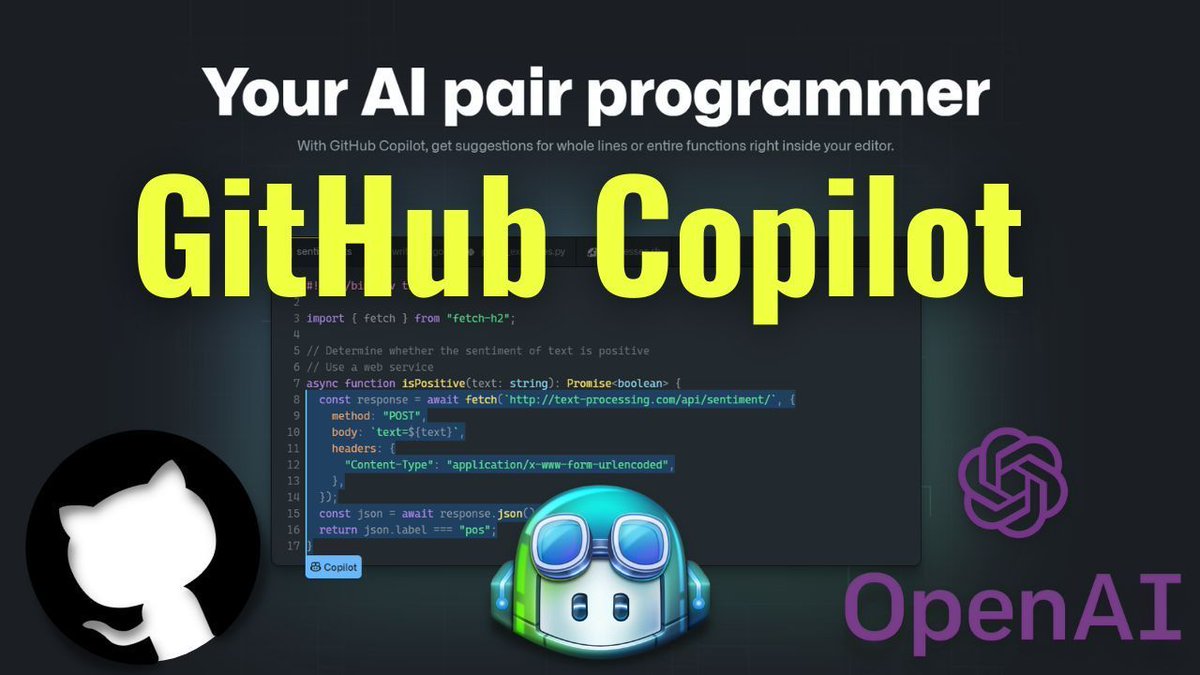 QS2Point's tweet image. OpenAI's New Code Generator: GitHub Copilot (and Codex)
buff.ly/3fAo1LO
#OpenAI #CodeGenerator #Coding #Programming #Github #GitHubCopilot #technology #SoftwareDevelopment #OpenSource #AI #ArtificialIntelligence