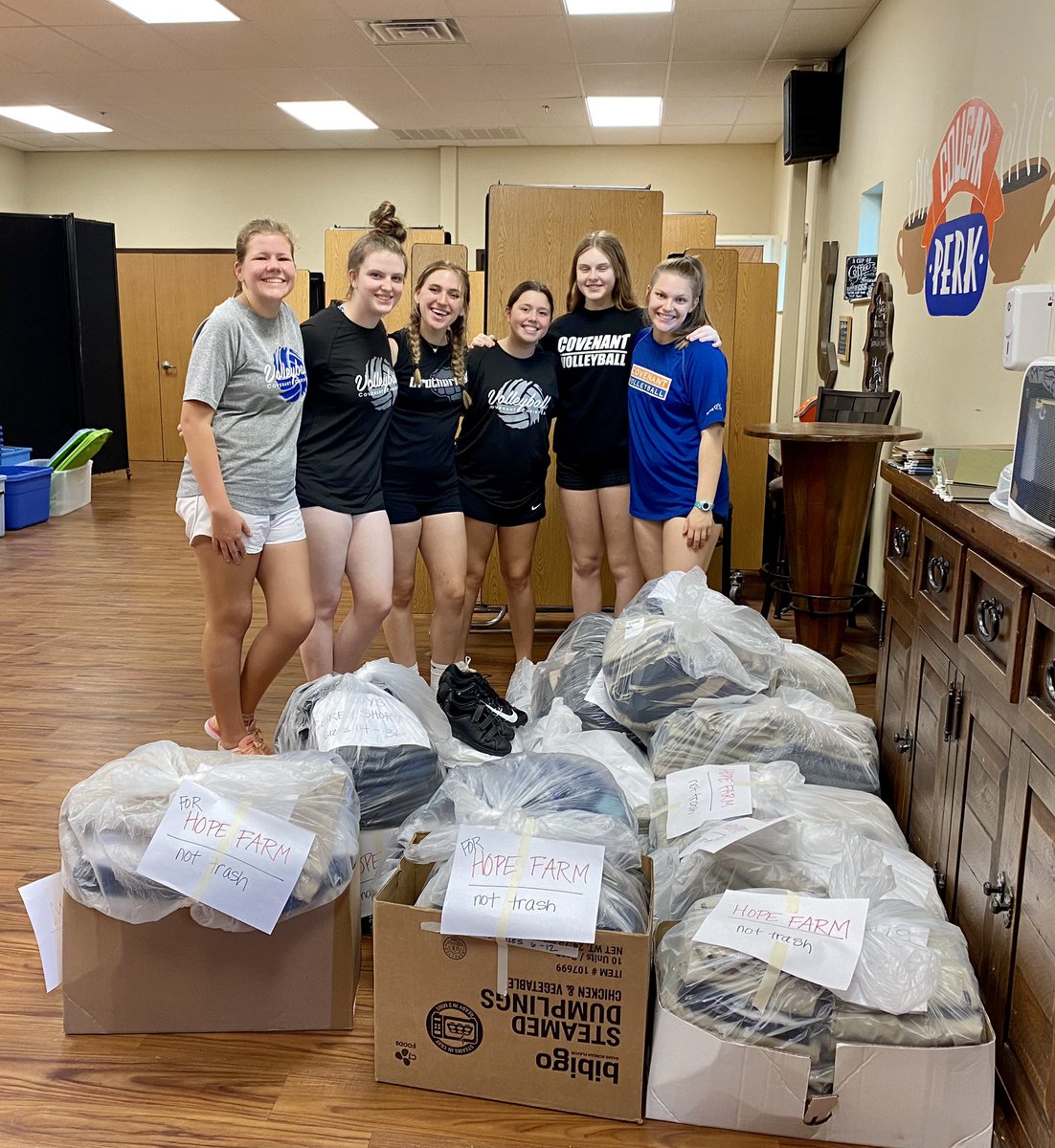 Big thanks to Colleyville Covenant Christian Academy for the huge uniform donation received today!  What a gift to our families!  We love partnering with this generous school and are thankful for all of their help throughout the last several years. <a href="/colleyvillecca/">Colleyville Covenant</a>