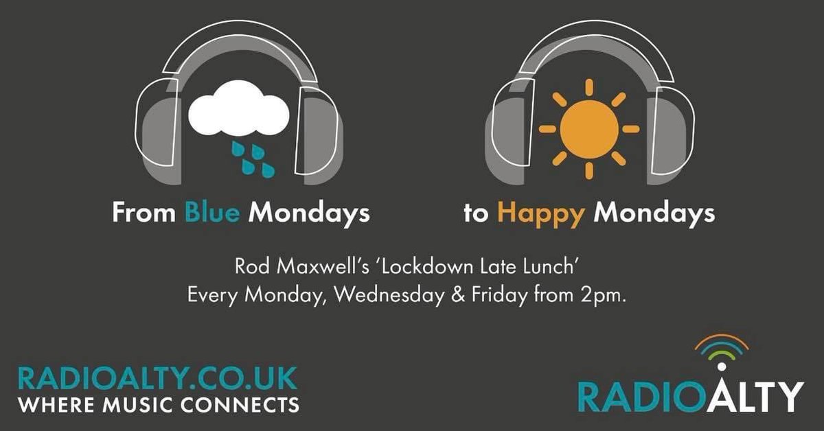 RadioAlty's tweet photo. It’s the last ever #lockdownlatelunch from 2pm on Friday. Join Rod for 2 hours of the final show with tracks from @Ragsy78 , @Grranfalloon and @anthonymcelwee . Plus the Olympics half musical hoouurrr - 30 minutes of non stop tracks that feature Gold, Silver or Bronze. https://t.co/qKGqKKW4td