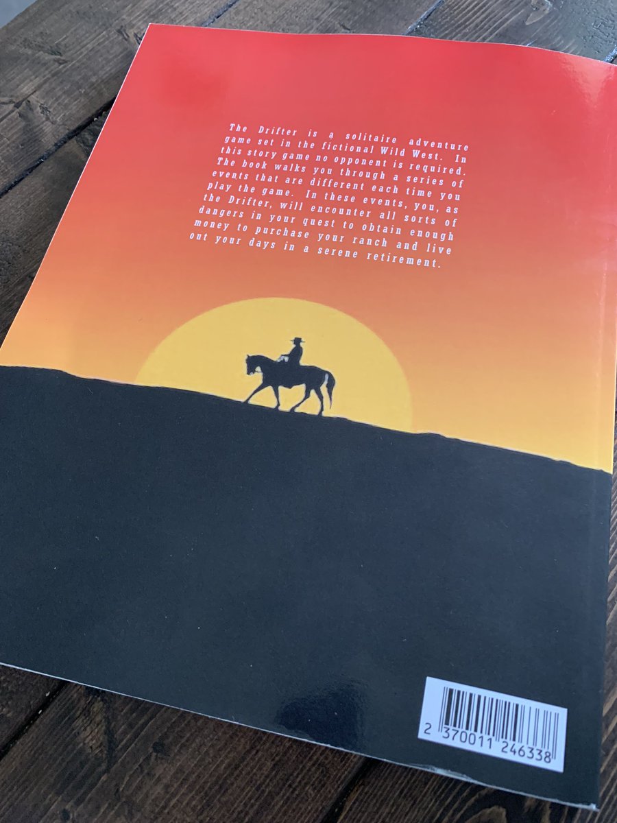 kjkjkage's tweet photo. The Drifter print on demand proof has arrived!  It will be available in the next five days on @DriveThruRPG #sologaming #tabletopgames #thedriftersolo https://t.co/rYIpJRNYV0