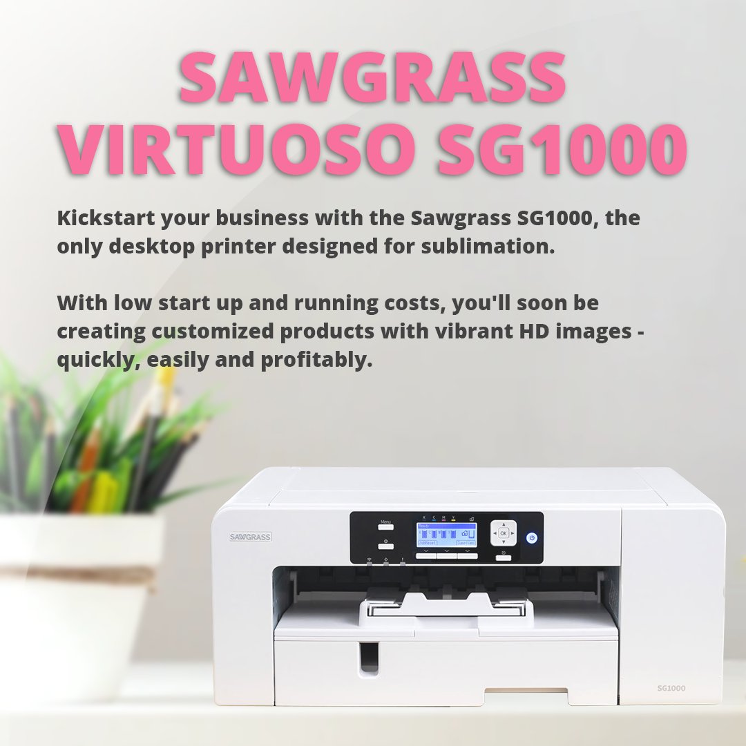 ColmanCompany's tweet image. Kickstart your business with the Sawgrass SG1000, the only desktop printer designed for sublimation. 

So, shop with us -- we offer the best deals and specials in your area:  colmanandcompany.com