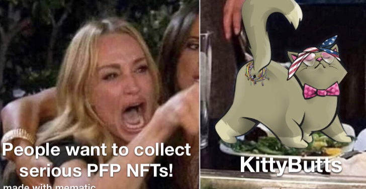 TheKittyButts's tweet photo. #Butts… don’t matter if you have 0 followers. You got #KittyButt #PFP.... you gon make it.
#buttclub #livingmybuttlife #holdontoyourbutts #ngmi https://t.co/uKlskA6k0u