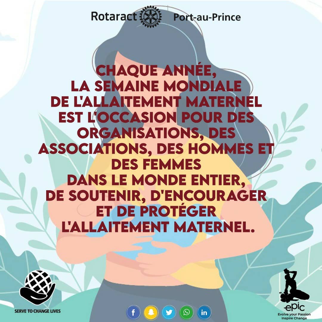 ROTARACTOFPAP's tweet photo. Happy World Breastfeeding Week!!
#EvolveYourPassionInspireChange
#BeEpicD7020
#RotaractIsEpic
#RotaractofPAPIsEpic
#RotaractofPAP
#RotaractHaiti
#Rotaract https://t.co/MeHj0UzVQo