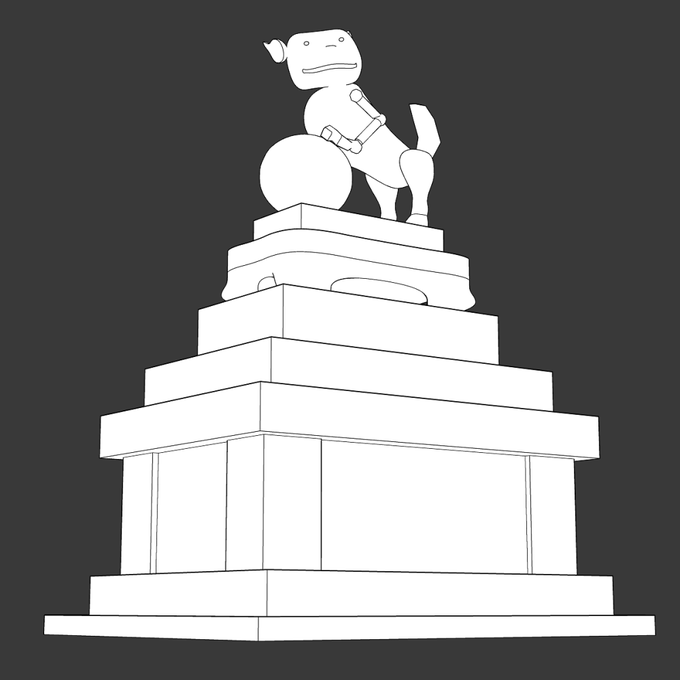 @eiji_mappa ありがとうございます これは作画用モデルなのでローポリデッサン人形くらいの感覚で作った記憶あります😆 線画のアタリが取れればOKっていう 