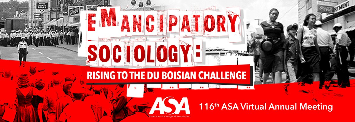 ASAnews's tweet image. Today, we kick off #ASA2021 with more than 600 informative &amp;amp; topical sessions. Based on President Aldon Morris’s theme “Emancipatory Sociology: Rising to the Du Boisian Challenge,” sociologists will share knowledge &amp;amp; new directions in research &amp;amp; practice.