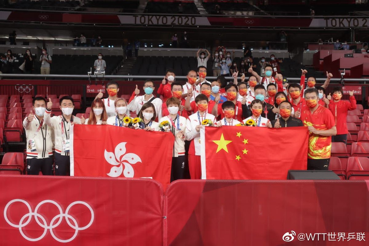 haoran_wang98's tweet photo. 中国🇨🇳香港🇭🇰永远是一家人
为国家骄傲，同时也为中国香港队高兴！#乒乓球 #卓球 #HongKong #China #香港 https://t.co/gzLoYrPSXO