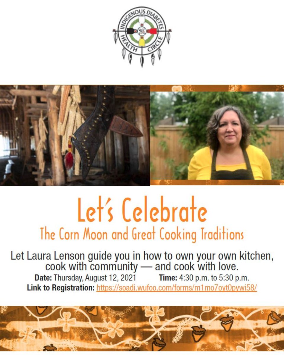 REGISTRATION 
ow.ly/zo1S50Fsx3a

Let’s Cook with Laura Online Cooking Event

For info contact: 

Kathleen LaForme, IDHC, Diabetes Wellness Coordinator at 905-388-6010 or dwcsouth@idhc.life