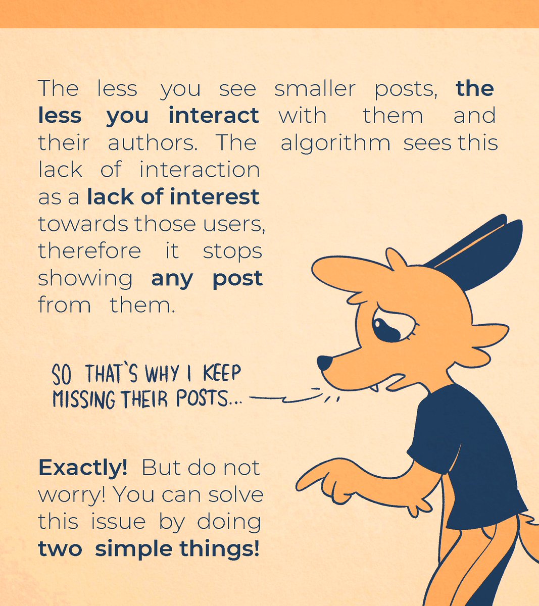F0XnR0LL's tweet photo. Twitter isn't meant to be an art social, therefore its algorithm doesn't always work well with art. This guide will show two tricks to optimize Twitter for us artists. The more artists will do it, the better it will work! 

I hope it'll help you!❤️ https://t.co/jfJRFBt0Ue