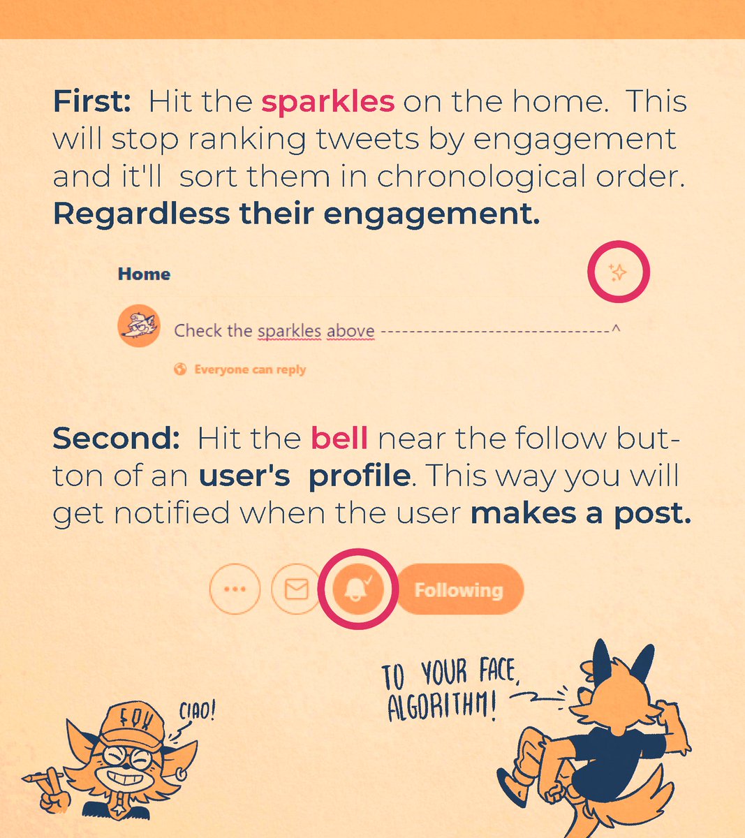 Twitter isn't meant to be an art social, therefore its algorithm doesn't always work well with art. This guide will show two tricks to optimize Twitter for us artists. The more artists will do it, the better it will work! 

I hope it'll help you!❤️