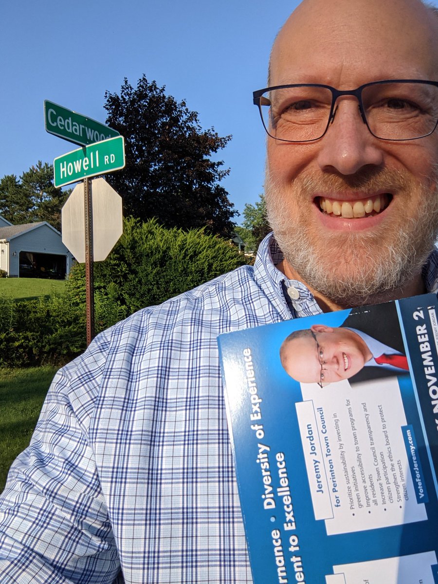 Today I was out walking along Howell and Cedarwood to EARN your vote. I can't wait to speak with you, together we can change the leadership in this town and not be beholden to corporate interests that are polluting our air.