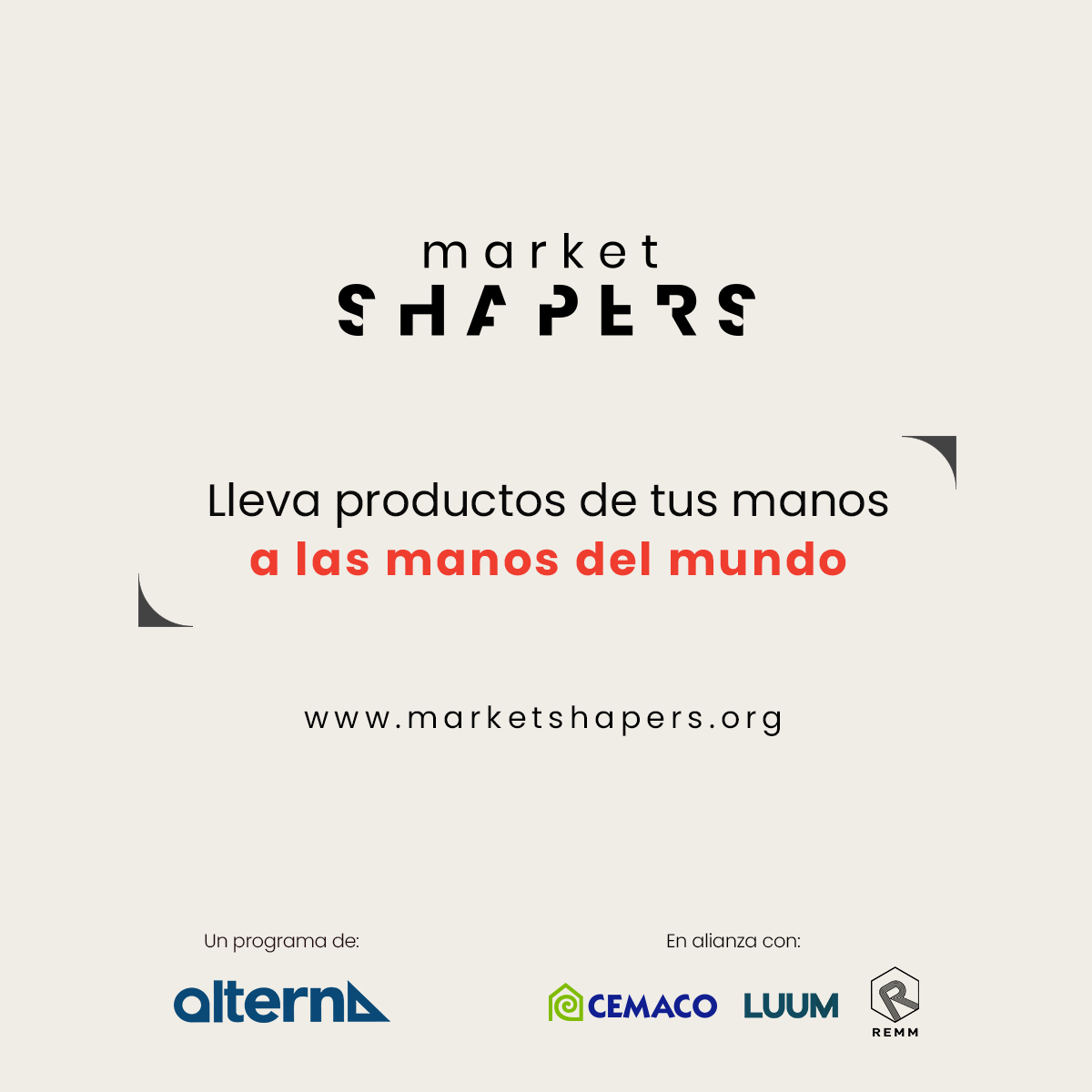 Alterna_Impact's tweet photo. ¡Demuestra que cada producto innovador y creativo tiene un valor incomparable! 

Con #MarketShapers obtendrás las herramientas necesarias para acceder a nuevos mercados y aumentar las ventas de tu negocio de manera sostenible. 

Postula hasta el 15/08 en: https://t.co/Kkcnjvpa39 https://t.co/qHrqYLAowT