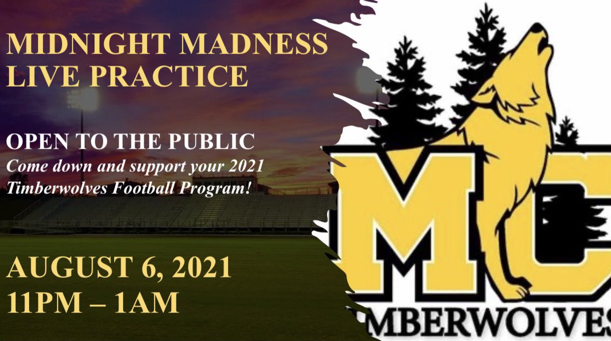 Montgomery Central Timberwolves Football (@montgomery_fb) on Twitter photo Tomorrow Night at MCHS!!! Free to spectators! Come out and support your <a href="/Montgomery_FB/">Montgomery Central Timberwolves Football</a> program for Midnight Madness!! #Believe #OnePack Tomorrow Night at MCHS!!! Free to spectators! Come out and support your <a href="/Montgomery_FB/">Montgomery Central Timberwolves Football</a> program for Midnight Madness!! #Believe #OnePack