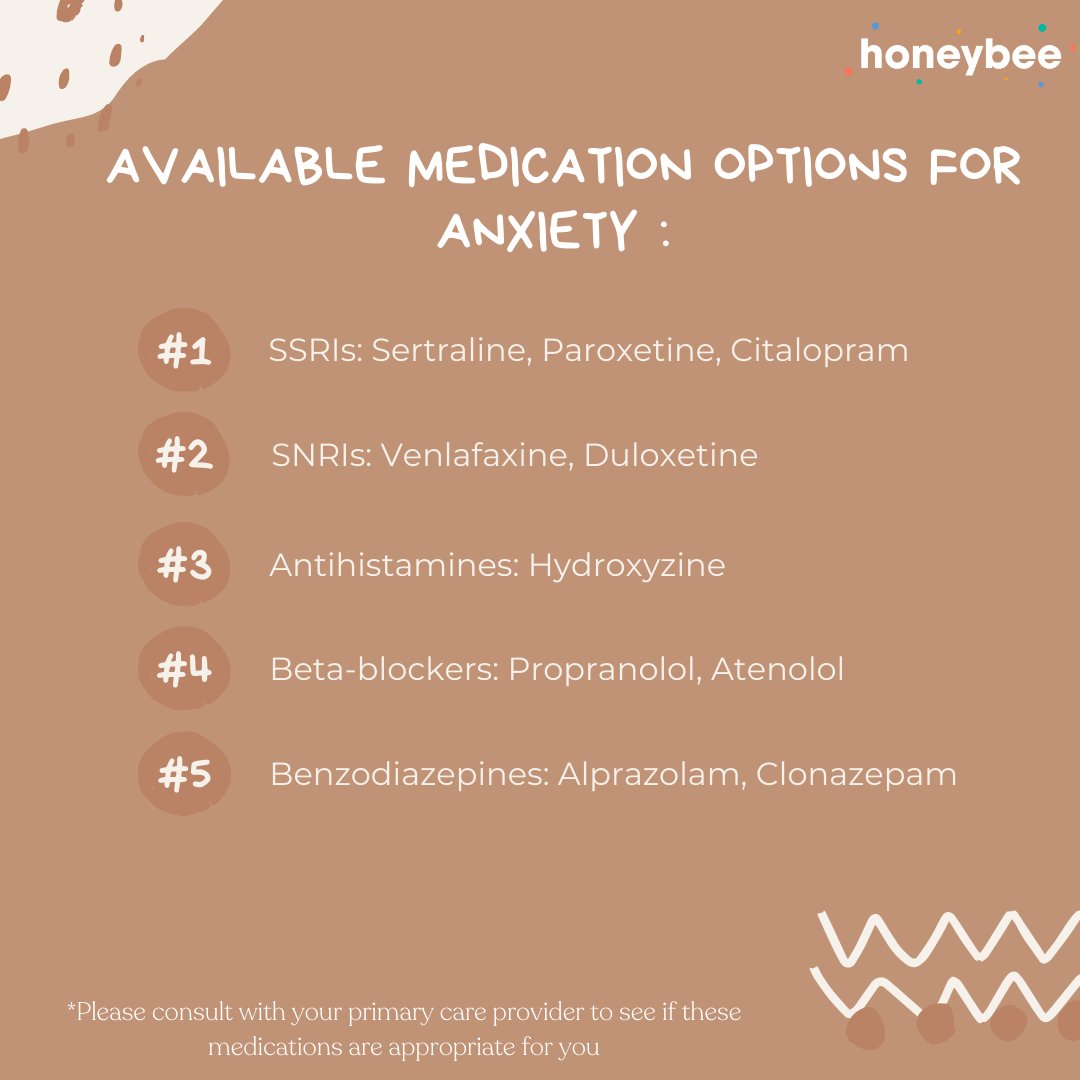 Feeling Anxious? We collected the top medications for treating anxiety - check it out: honeybeehealth.com/blog/meds-well…

What are your tips for managing anxiety? Comment and share your suggestions!

#honeybeehealth #pharmacy #medication #anxiety #ssri #snri #betablockers
