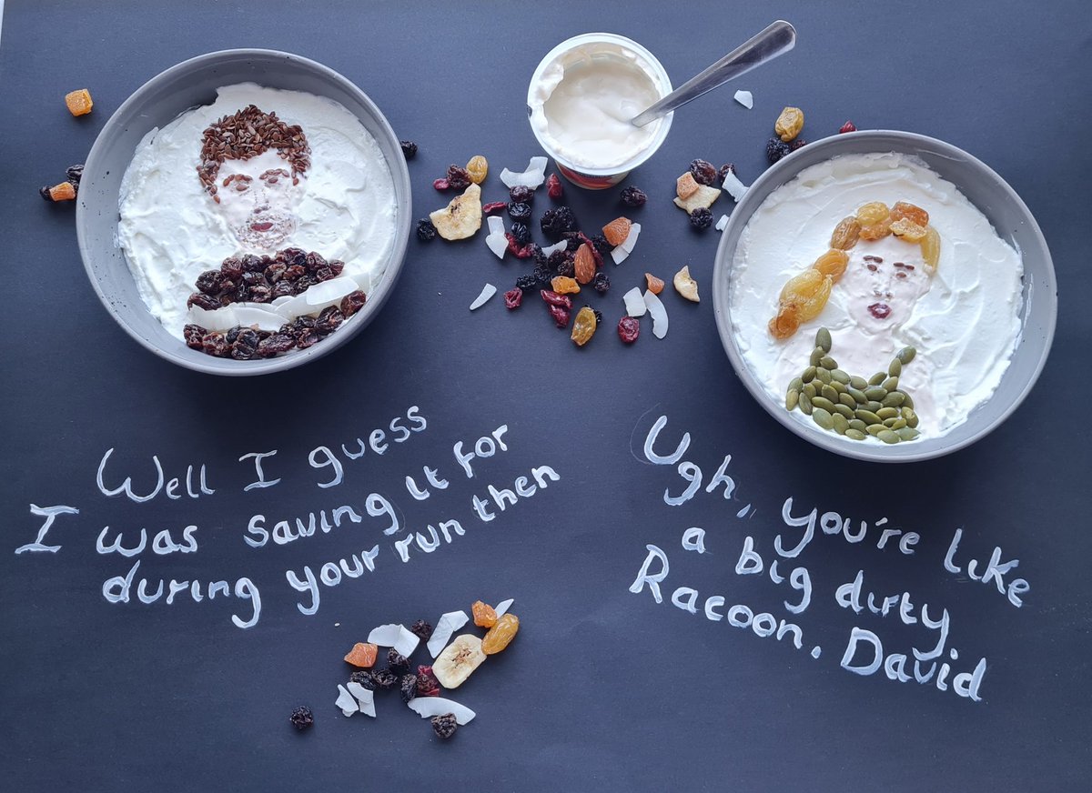 weeone84's tweet photo. @malzy07 @danjlevy "Big dirty Racoon, David" was the first thing thought of when I seen yoghurt too 🤣 https://t.co/PO758DxOcD