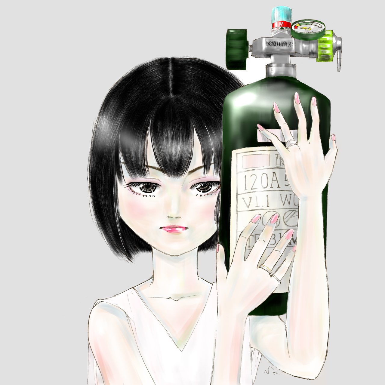 おりー 医療用酸素ボンベを持つ女性 医療的ケア児のママはこんなゴツくて重い酸素ボンベも扱ってます イラスト Illustration 医療的ケア児 医ケア児 女の子イラスト T Co Mjgsc4rw2r Twitter