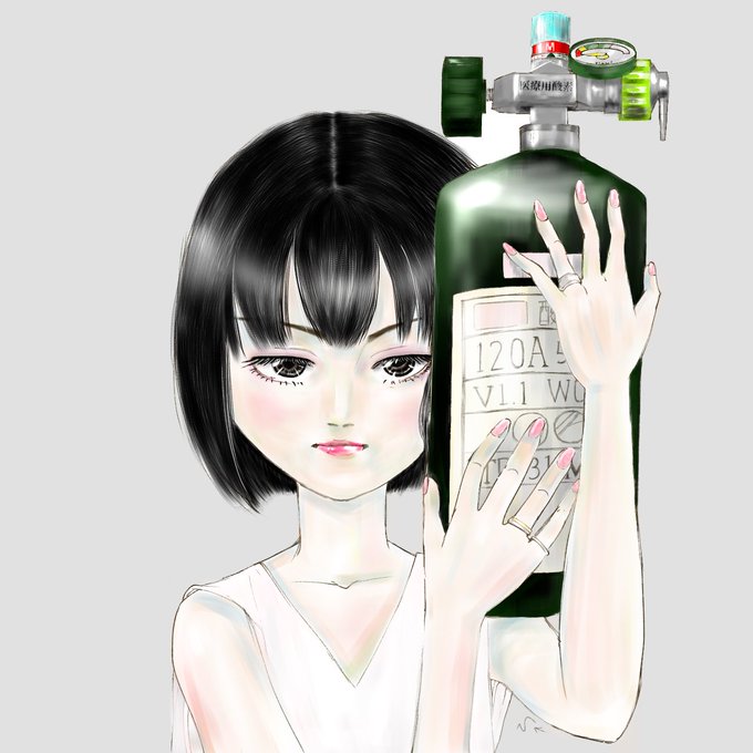 酸素ボンベのtwitterイラスト検索結果