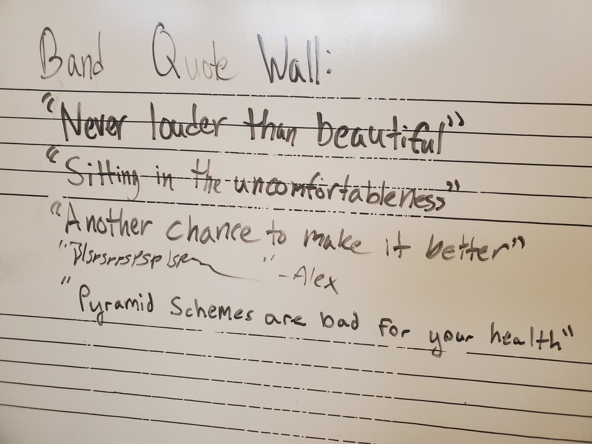 MrsCoolbaugh's tweet photo. Some common things said on repeat at the #GAHS marching band camp! We were having fun and making great music! https://t.co/3XTXPq87XM