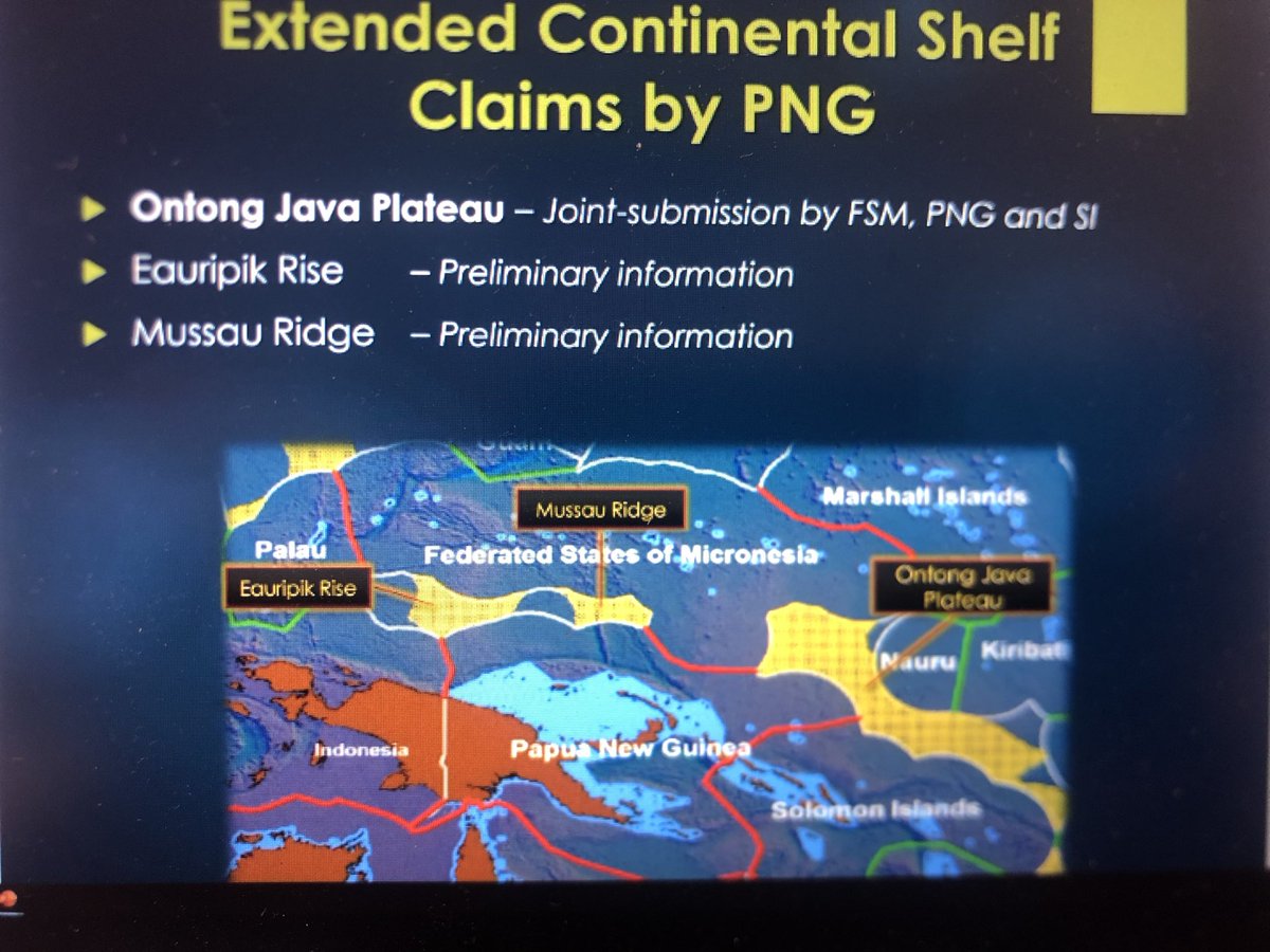 mollypowerstora's tweet image. We hear from hydrographer Nick Pion on his experience helping to prepare Extended Continental Shelf submissions for #PNG 

@spc_cps side event during #UNDOALOS 4-week training 

#OurBlueBoundaries #UNCLOS
@sdgpacific 
@spc_live @PacOceanComm @ForumSEC