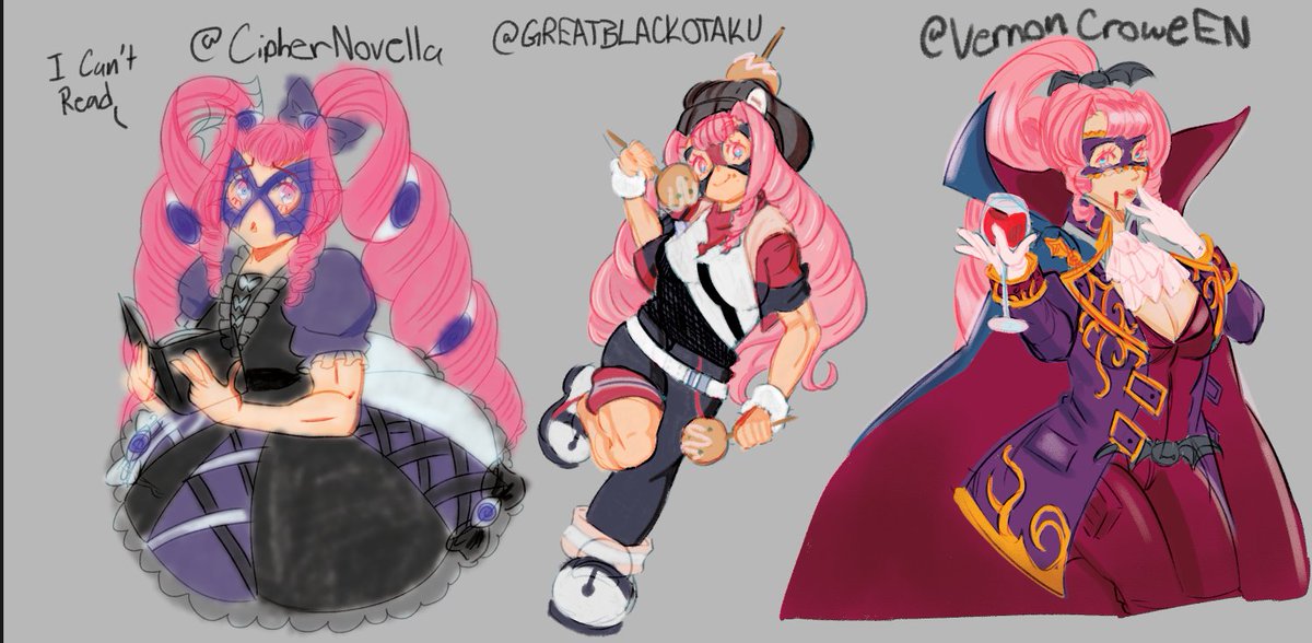 ValerValkyrie's tweet photo. SORRY I COULDN'T LET TWITTER WRECK THE QUALITY LIKE THAT LOLOL
LOOK AT ALL MY NEW COSPLAYS!!! Thanks to everyone who came to the stream!!!
#NovCipherArt #JibART #Vernoise #ValerValArt https://t.co/pmO3KDgWzp