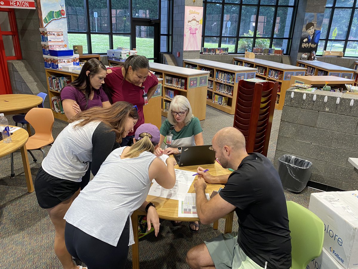 jag7585's tweet photo. Enjoyed working with our 5th grade team today! Collaboration in action as they built classroom schedules to ensure Ss success. Proud of their hard work and willingness to be proactive before the school year starts! https://t.co/lAVuQ1FT9Y