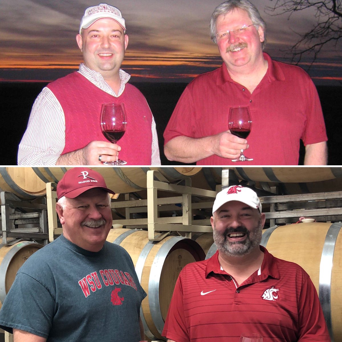 13 years between Wine By Cougs promo pics. Like wine they get better with age. #GoCougs #drinkmorewine #wallawallawine #cheers