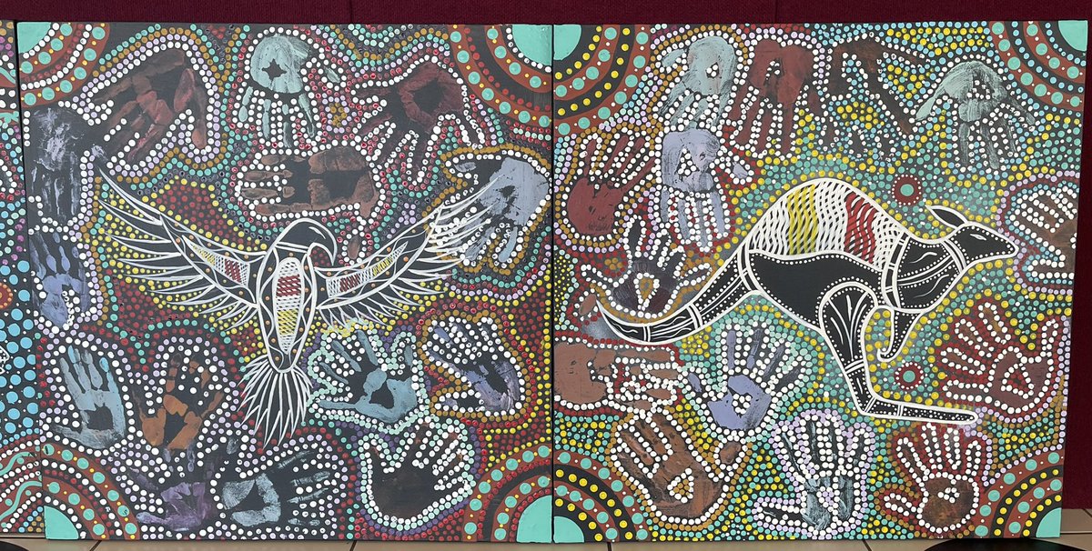 ADC_Australia's tweet image. Fantastic to host Greg Joseph again for the presentation of our #NAIDOC2021 hands on canvasses. Can’t wait to see them on display around the Campus | #MakePMEFunAgain | #ADCArt2021