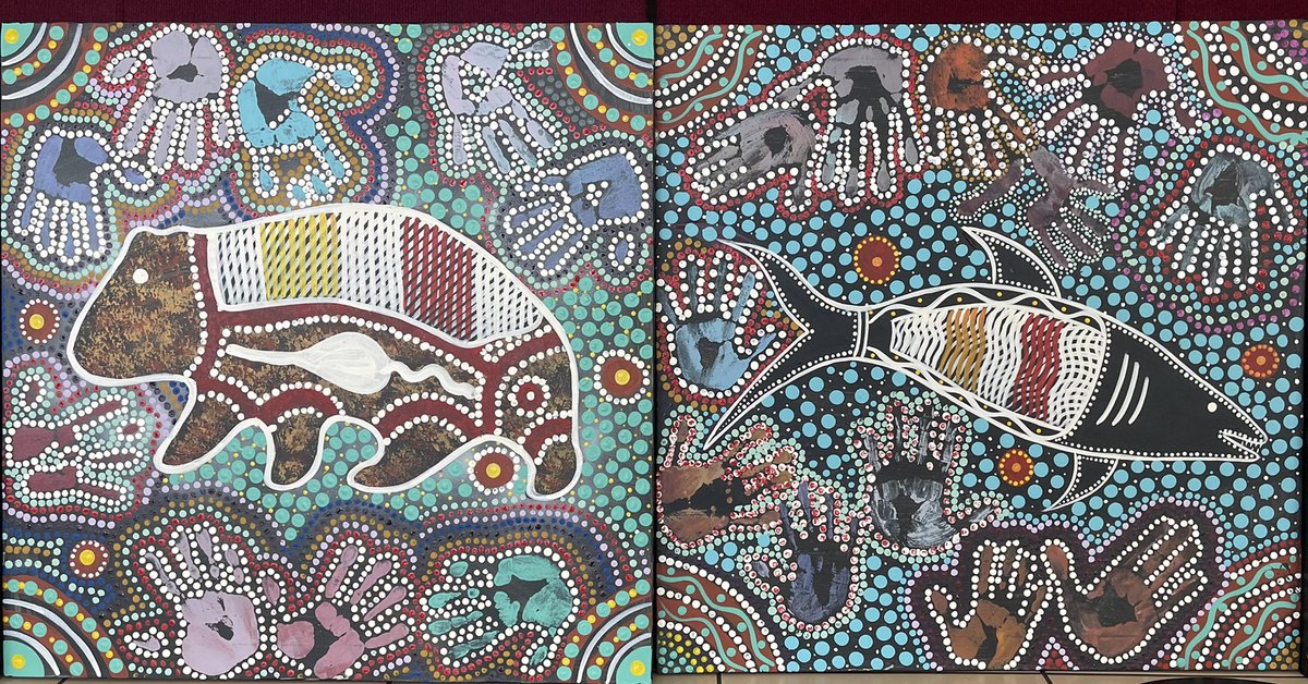 ADC_Australia's tweet image. Fantastic to host Greg Joseph again for the presentation of our #NAIDOC2021 hands on canvasses. Can’t wait to see them on display around the Campus | #MakePMEFunAgain | #ADCArt2021